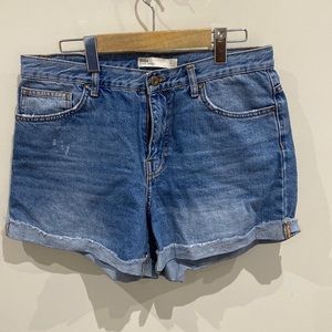 Zara high waste jean shorts size 10